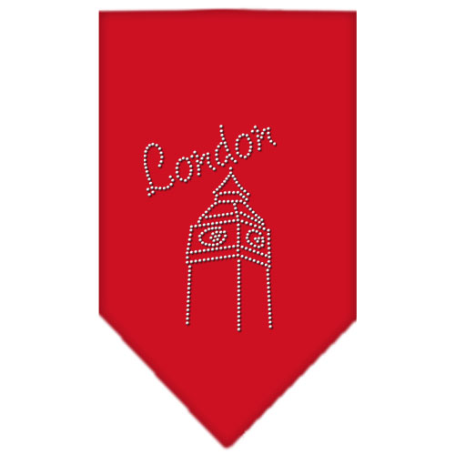 London Rhinestone Bandana Red Large